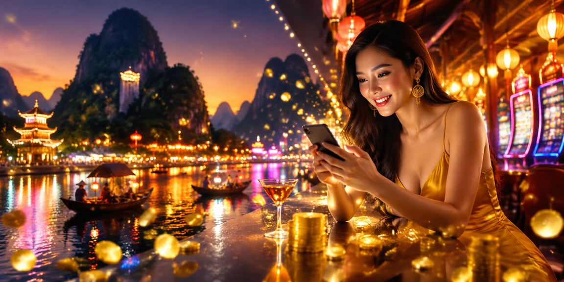 Người chơi truy cập r2r casino trên điện thoại tại chợ đêm Ninh Bình